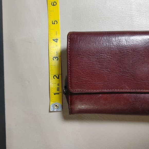 Leather Brown Wallet Vintage Wilson Multiple Compartments Snap Closure Organizer - Picture 4 of 12